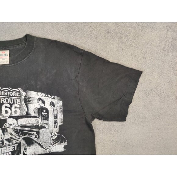 VINTAGE Historic Route 66 Shirt Adult Mens Medium Black Main Street of America - Picture 10 of 14